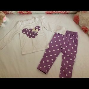 Purple/polka dot Minnie set